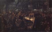 Adolph von Menzel The Iro-Rolling Mill china oil painting reproduction